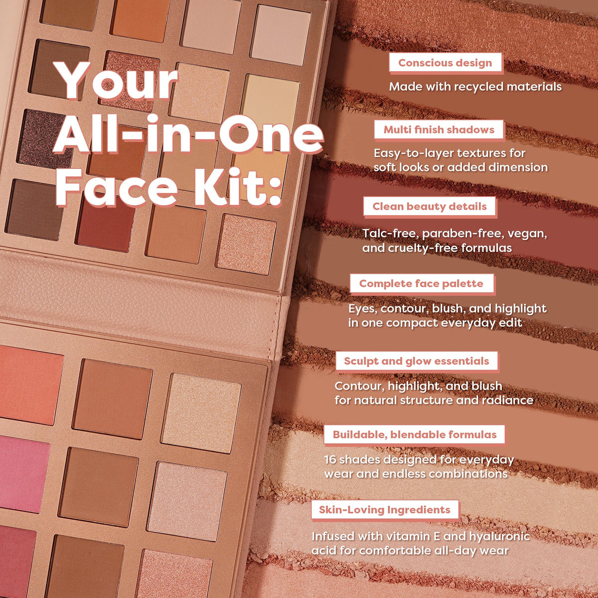 PROFUSION Mini Beauty Portfolio | 25 Shade Face, Eye, and Lip Beauty Kit