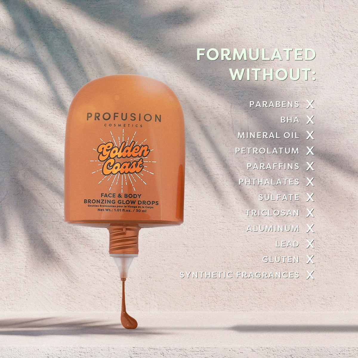 PROFUSION Golden Coast - Face & Body Bronzing Glow Drops