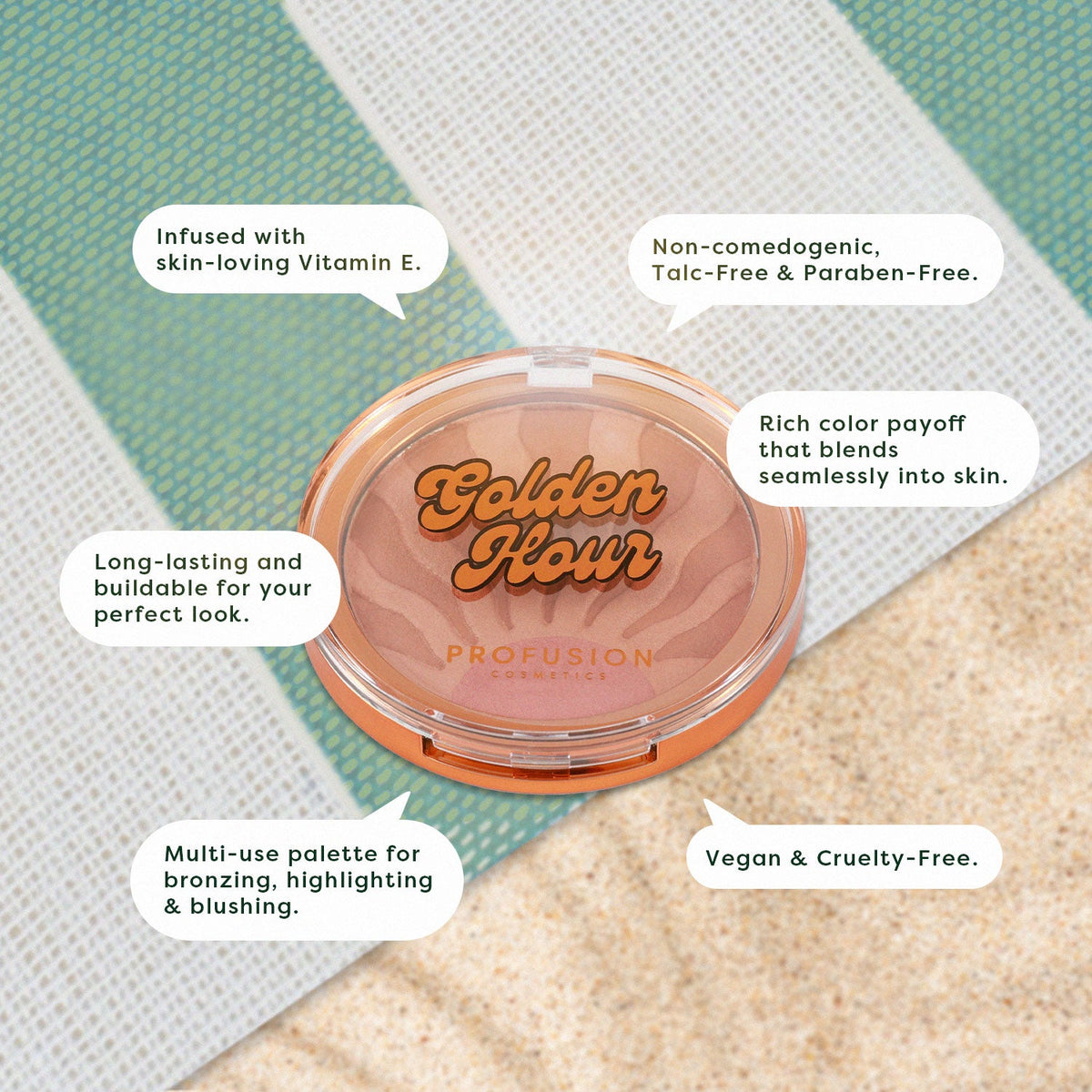 PROFUSION West Coast Glow | Golden Hour Luminous Bronze & Glow Palette