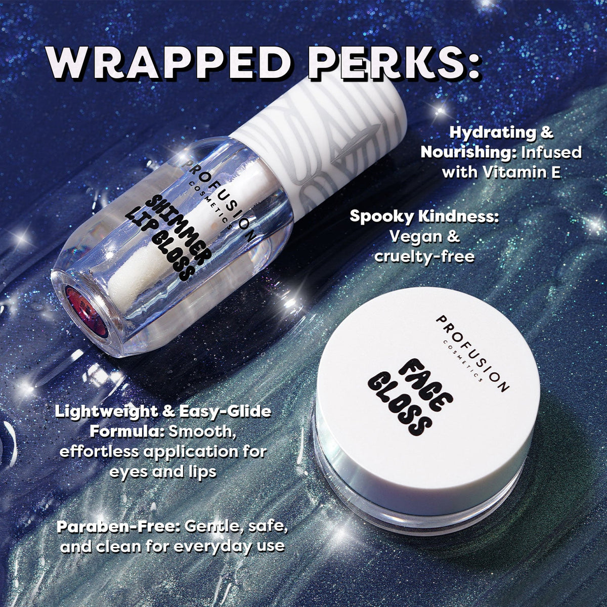 PROFUSION Monster Bash | Mummy Glow Luminous Face & Lip Gloss Duo