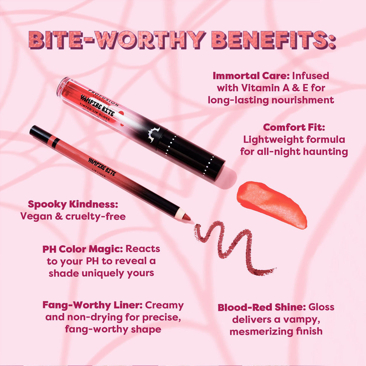 PROFUSION Monster Bash | Vampire Bite Tinted Lip Gloss & Lip Liner
