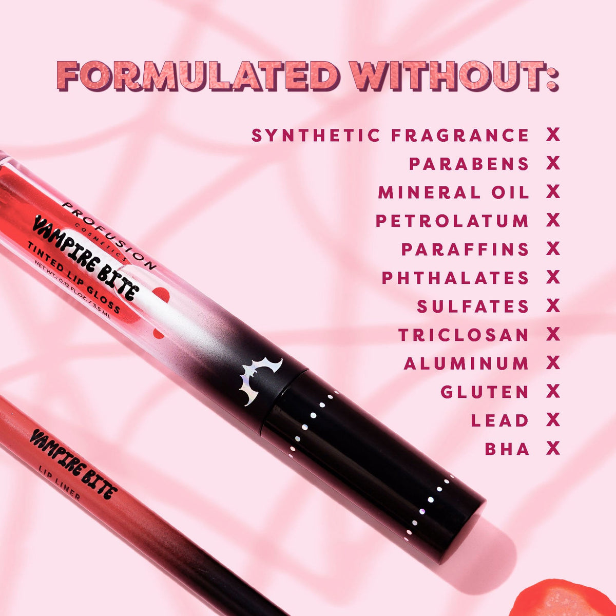 PROFUSION Monster Bash | Vampire Bite Tinted Lip Gloss & Lip Liner