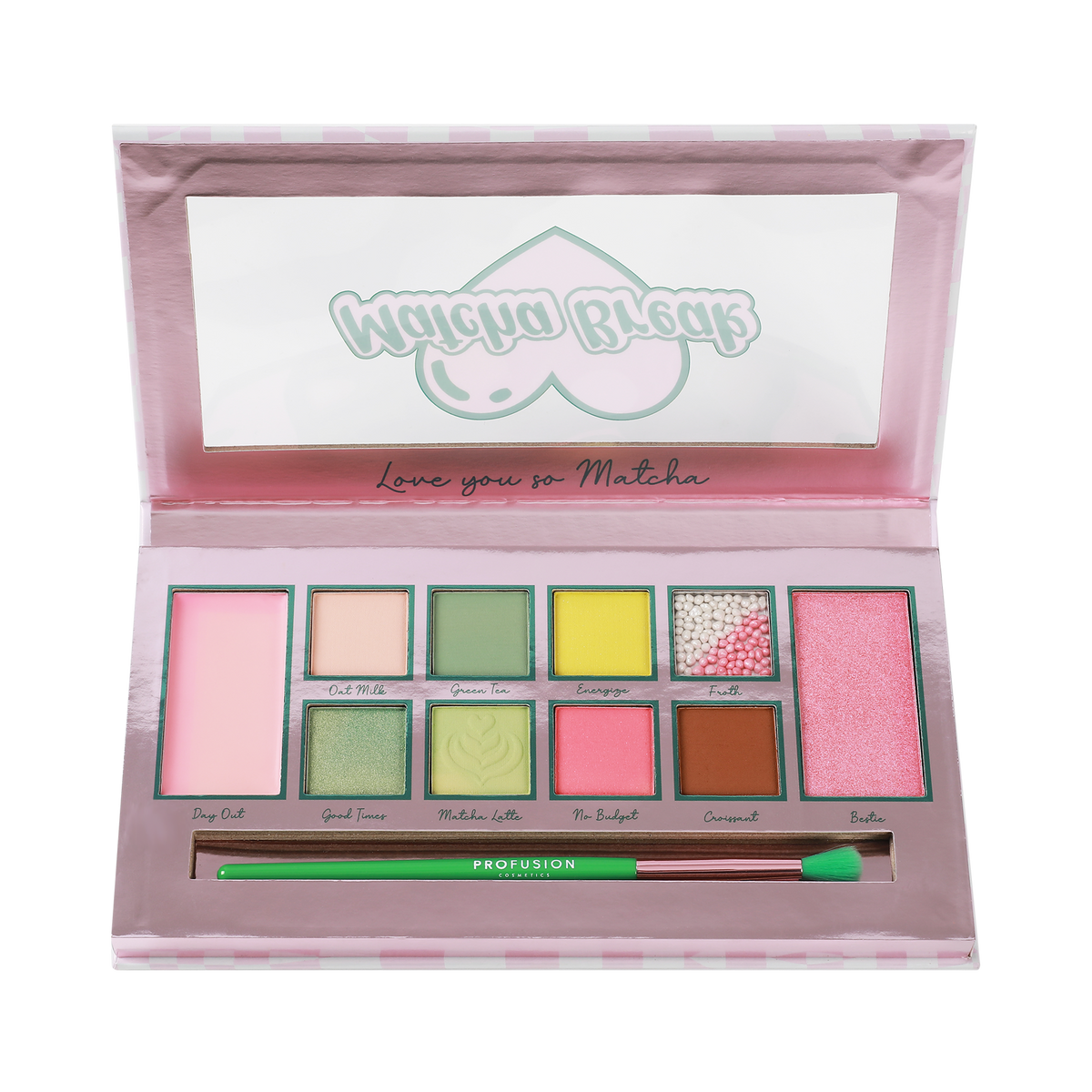 PROFUSION Matcha Break 10 Shade Palette & Brush