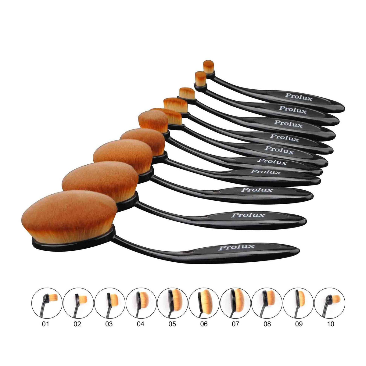 PROLUX Oval Deluxe Brush Set
