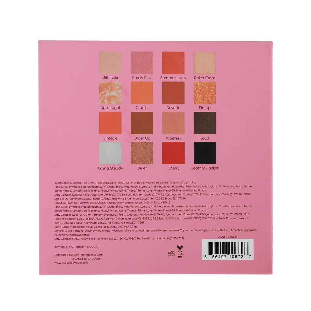 PROLUX Fabulous 50's Eyeshadow Palette
