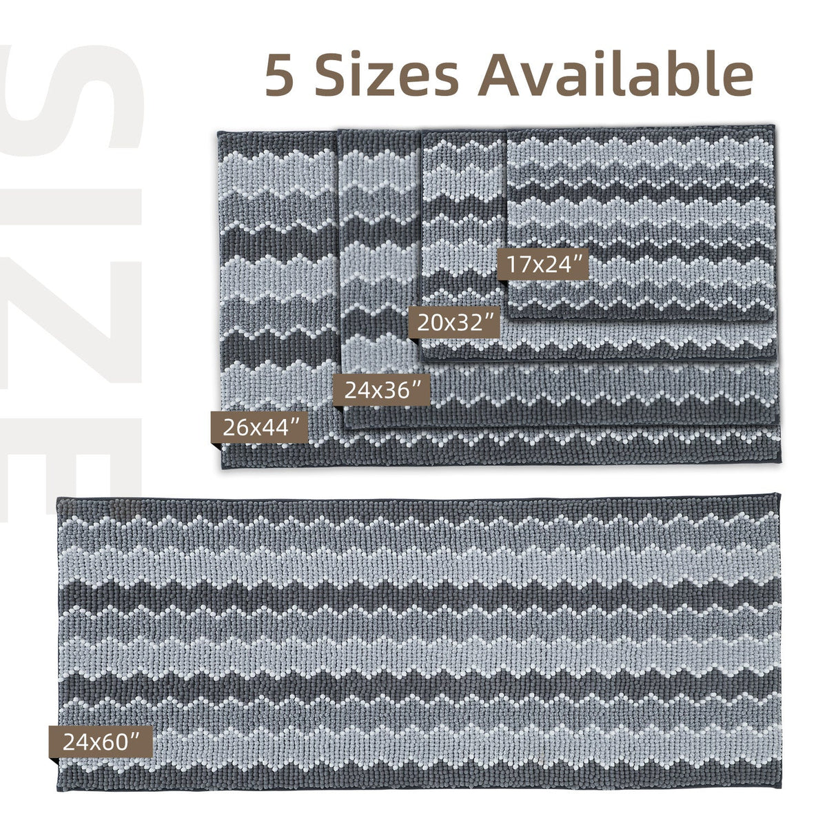 Kasentex Soft Absorbent Durable Non-Slip Bathroom Rug Mat, Room Decor, Graduation Gifts, Fathers Day Gift, Mother Gift