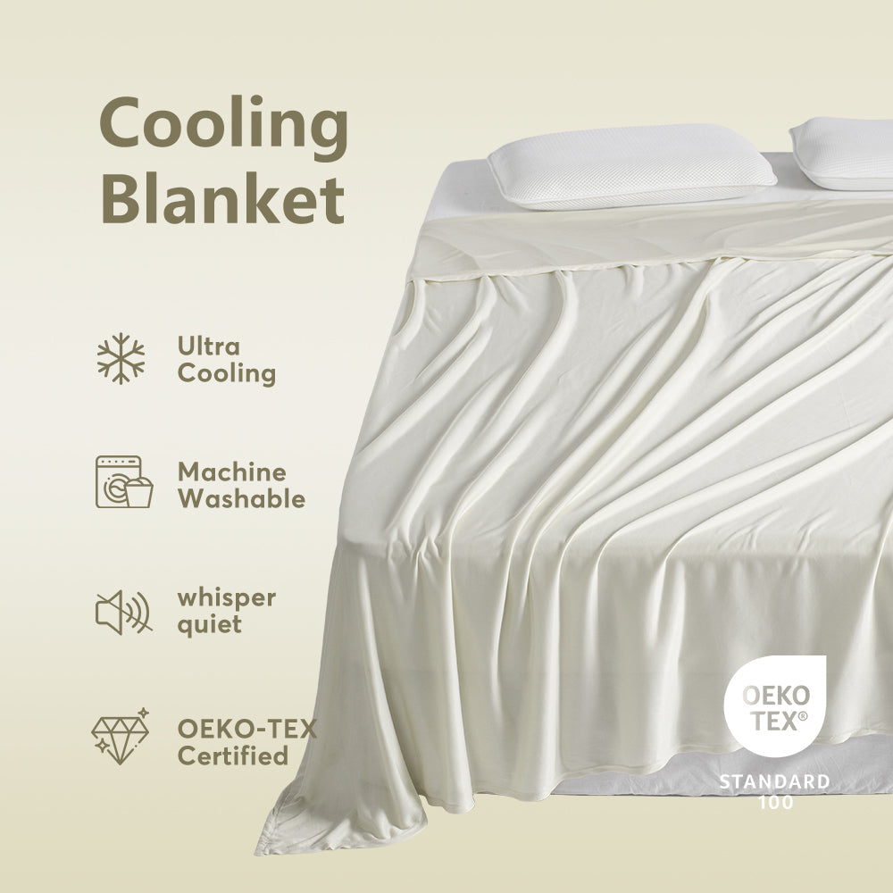 KASENTEX All Season Ultra Soft Silky Cooling Blanket, Hypoallergenic and Breathable