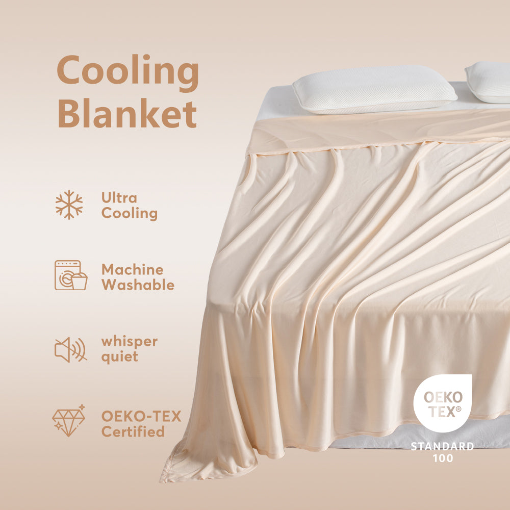 KASENTEX All Season Ultra Soft Silky Cooling Blanket, Hypoallergenic and Breathable