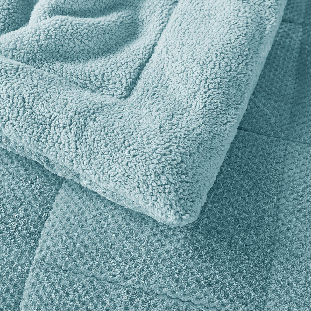 KASENTEX Ultra Soft All Season Reversible Plush Sherpa Lined Comforter, Twin, Queen, King