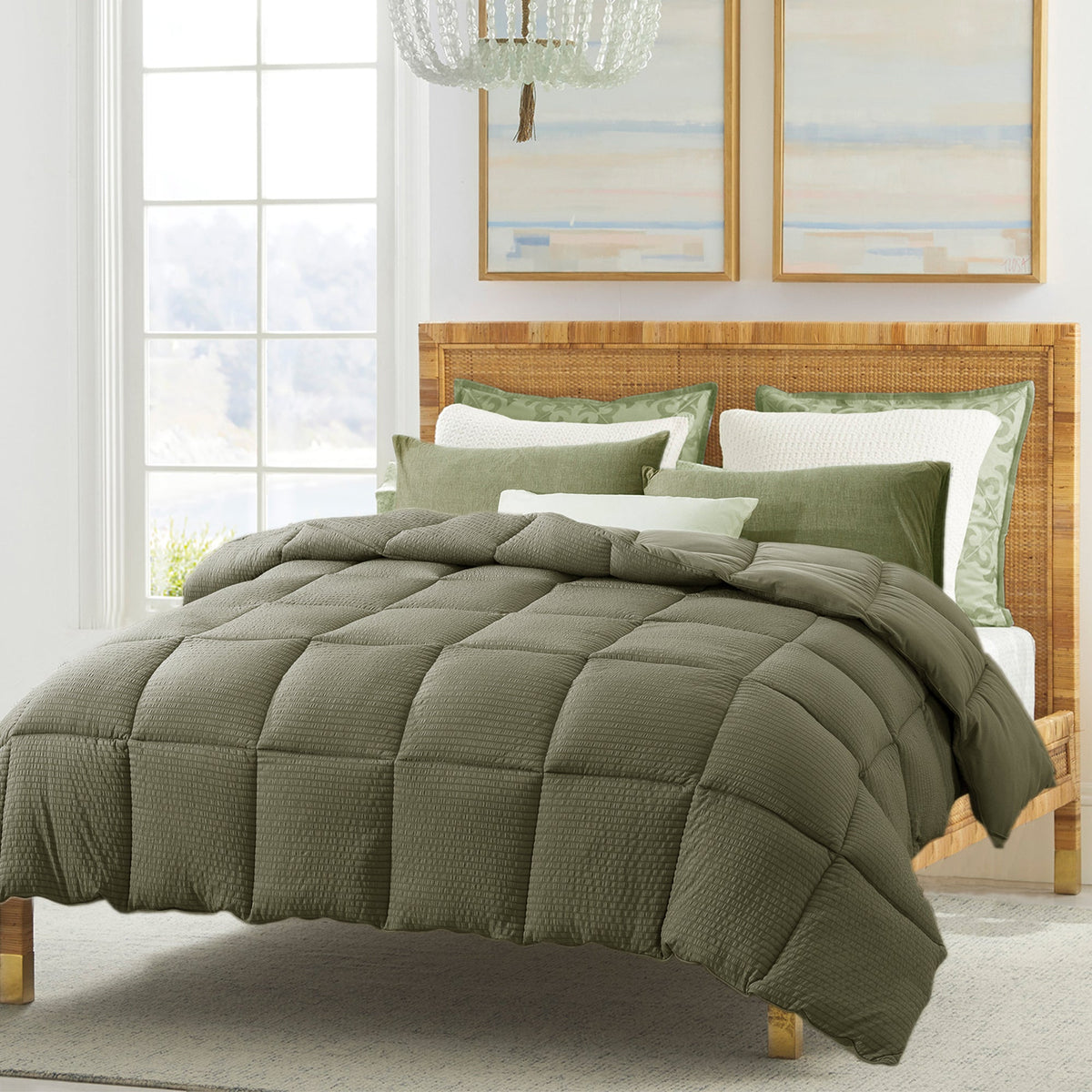 KASENTEX Ultra Soft All Season Down Alternative Reversible Comforter, Twin, Queen, King, Room Decor, Graduation Gifts