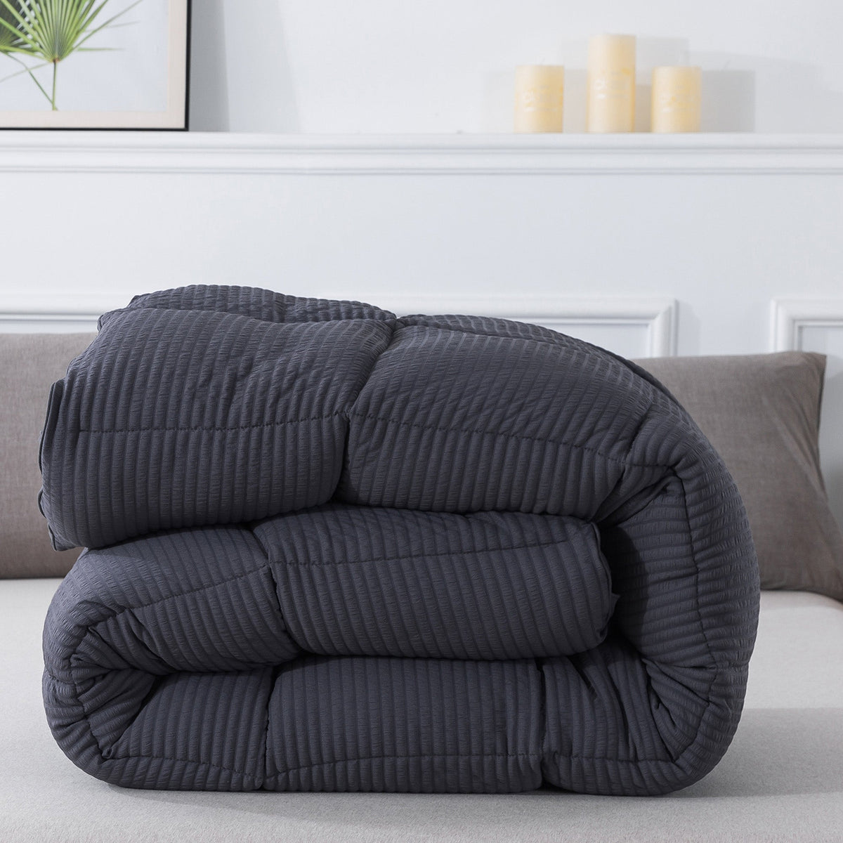 KASENTEX Ultra Soft All Season Down Alternative Reversible Comforter, Twin, Queen, King, Room Decor, Graduation Gifts