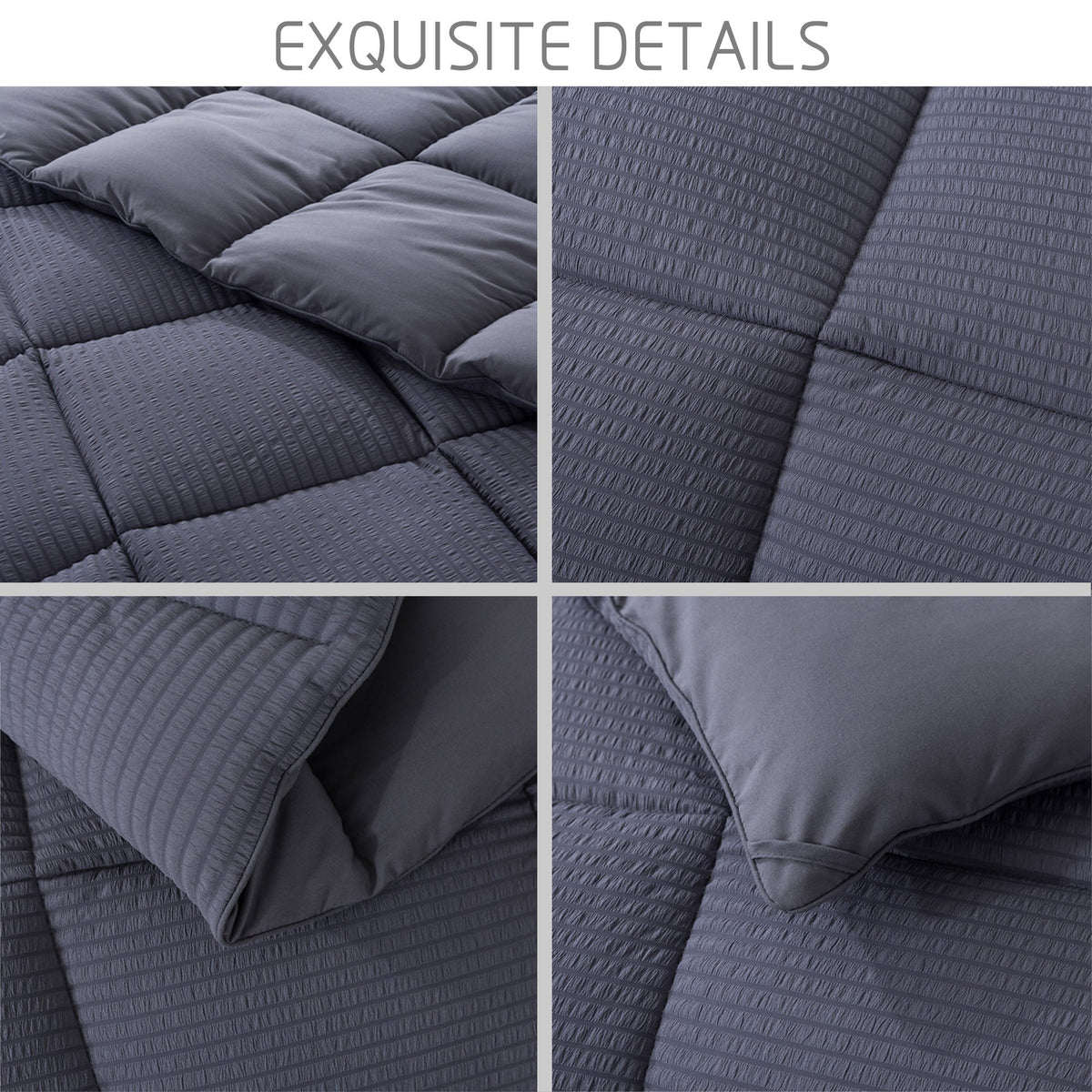KASENTEX Ultra Soft All Season Down Alternative Reversible Comforter, Twin, Queen, King, Room Decor, Graduation Gifts