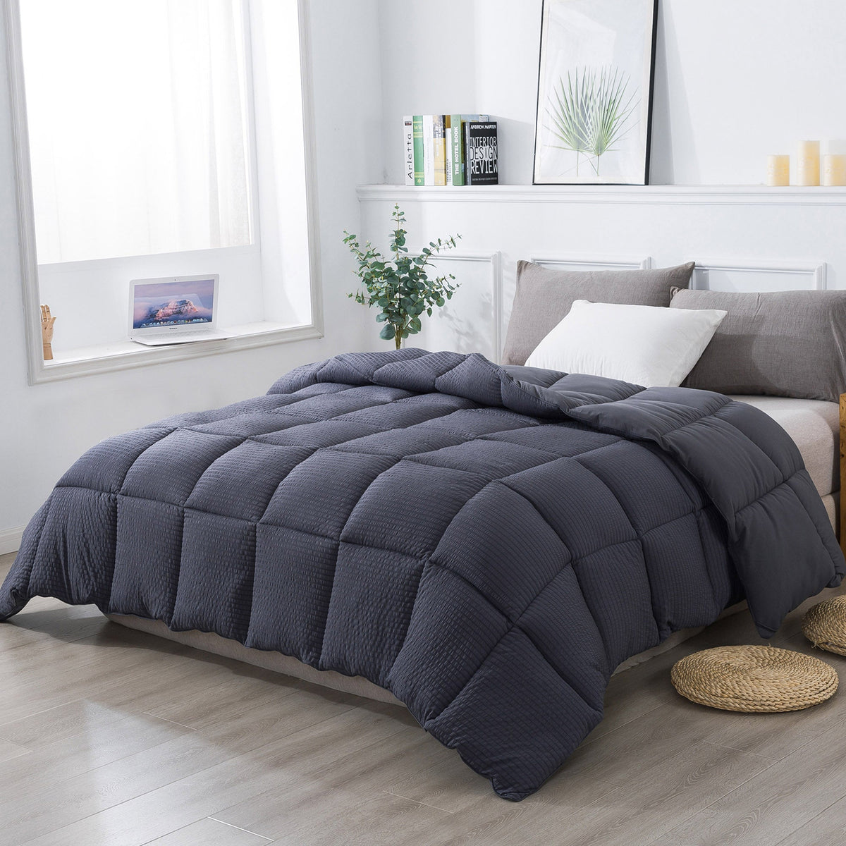 KASENTEX Ultra Soft All Season Down Alternative Reversible Comforter, Twin, Queen, King, Room Decor, Graduation Gifts