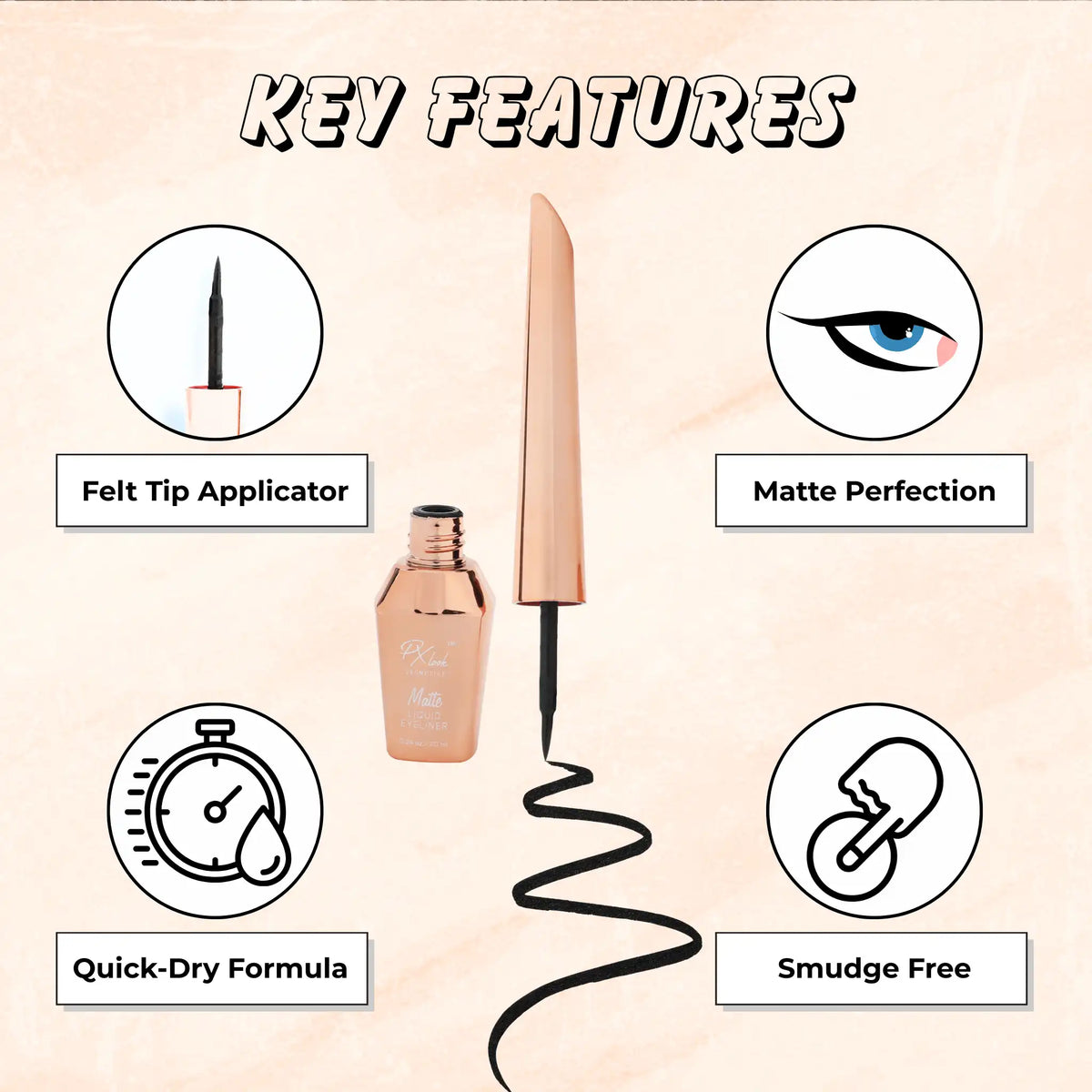 PROLUX Black Matte Liquid Eyeliner