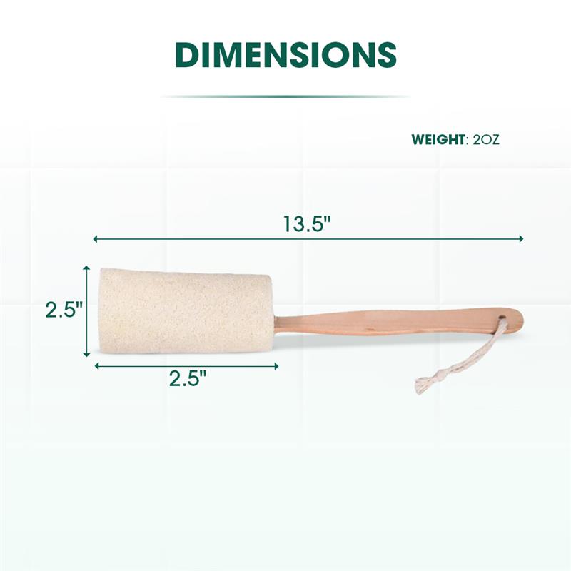 BENAT Natural Loofah Bath Brush w/Long Handle.