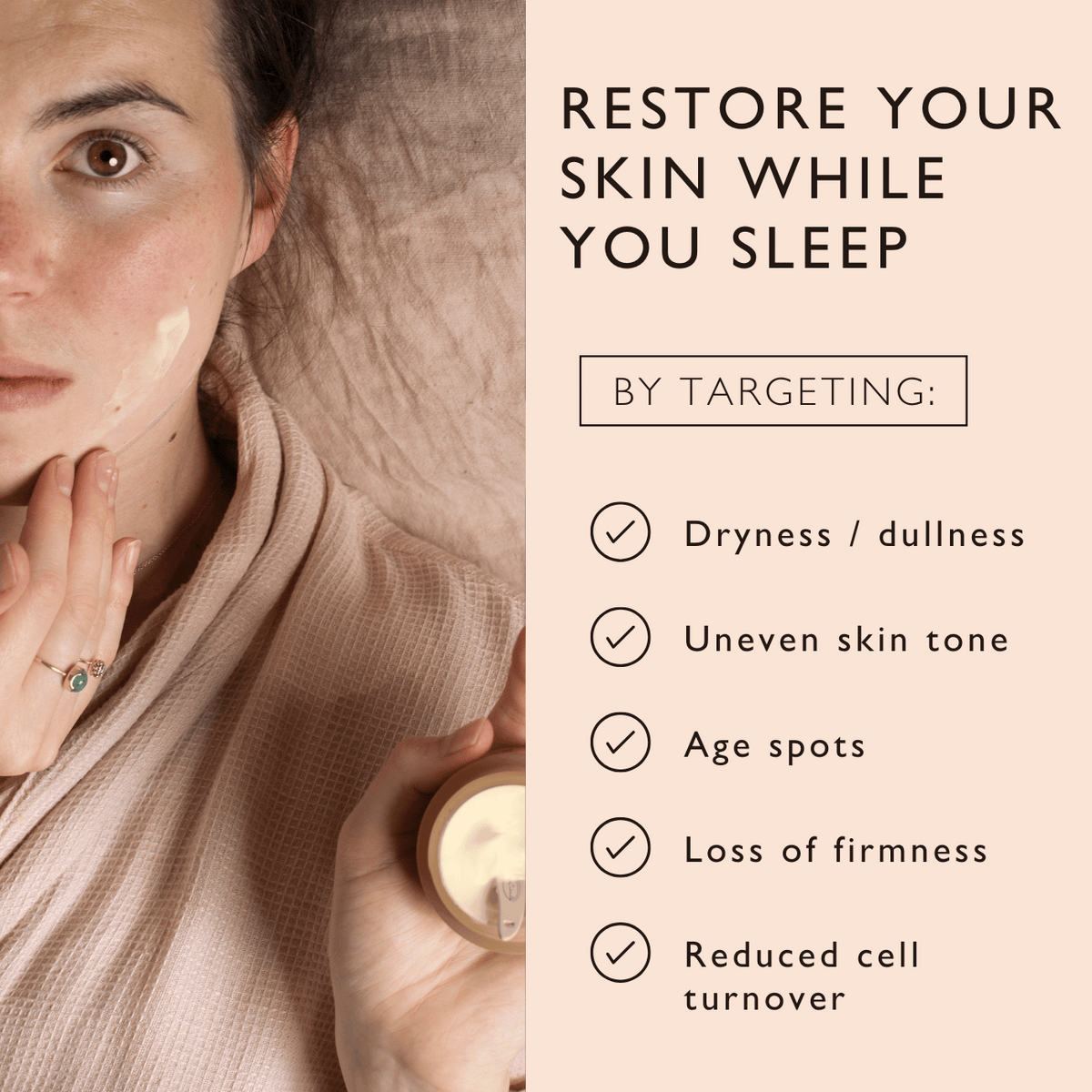 UPCIRCLE Night Cream with Hyaluronic Acid + Niacinamide