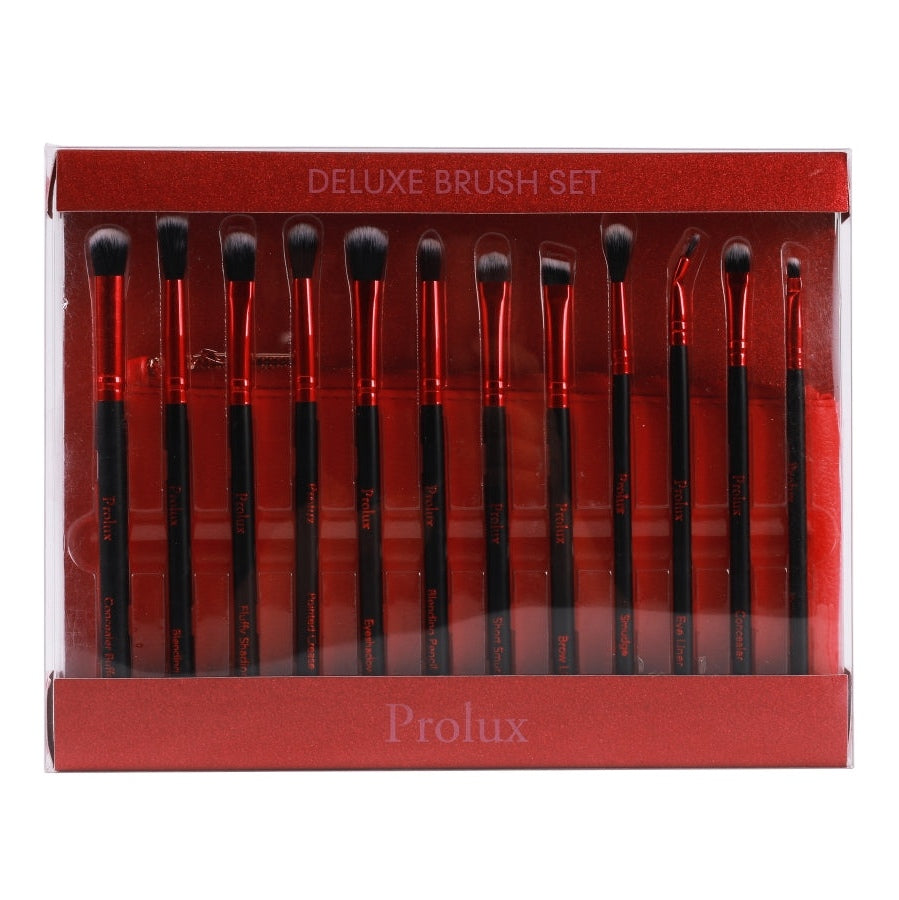 PROLUX Deluxe Red Makeup Brush Set