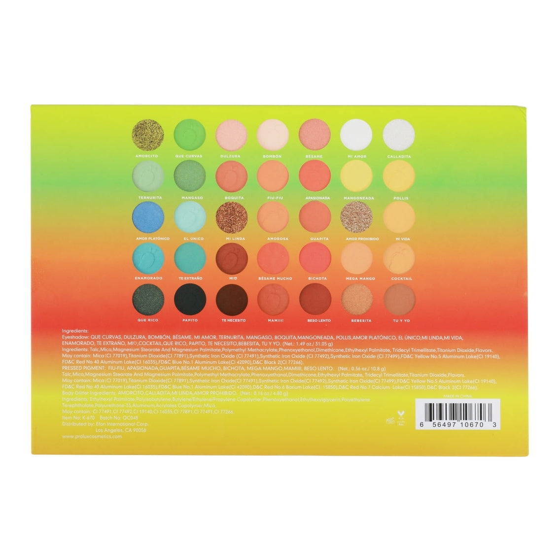 PROLUX Que Mango II Eyeshadow Palette