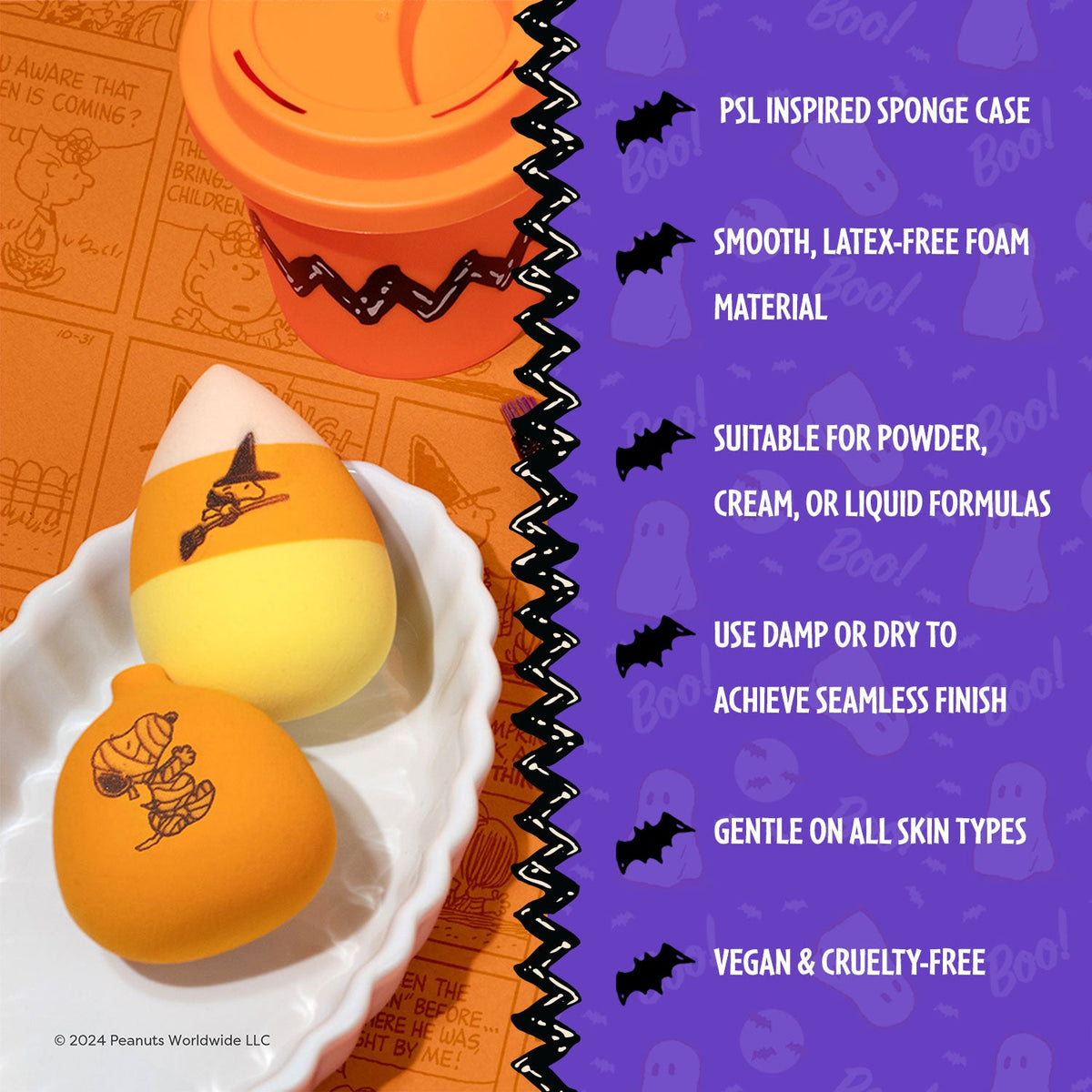 PROFUSION Peanuts Halloween | Pumpkin Blend Sponge Set w/ Holder