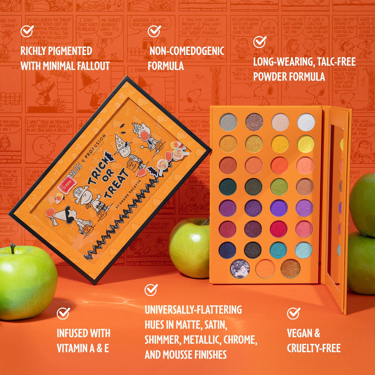 PROFUSION Peanuts Halloween | Trick or Treat 31 Shade Palette