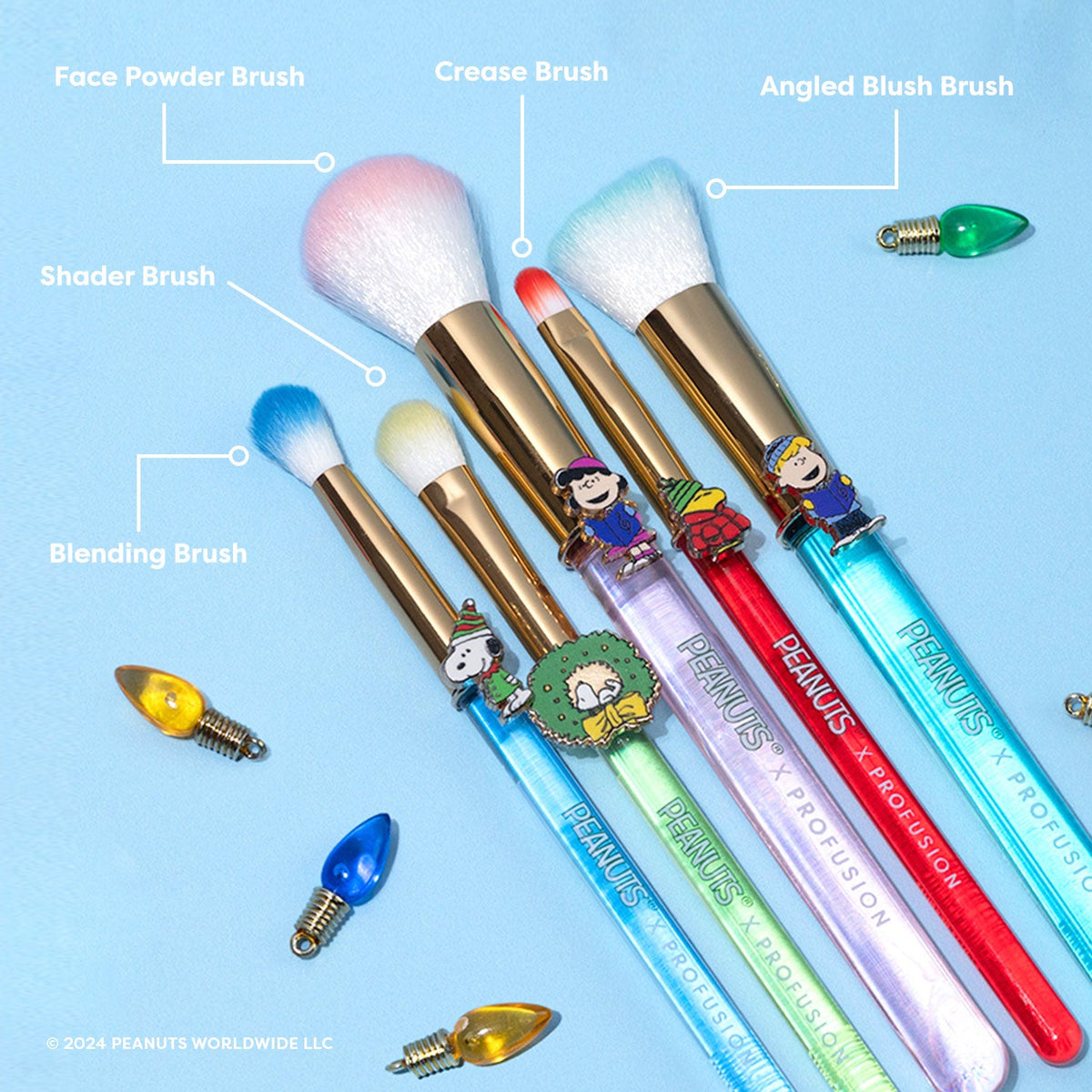 PROFUSION Peanuts Holiday | Merry & Bright Brush Set with Case