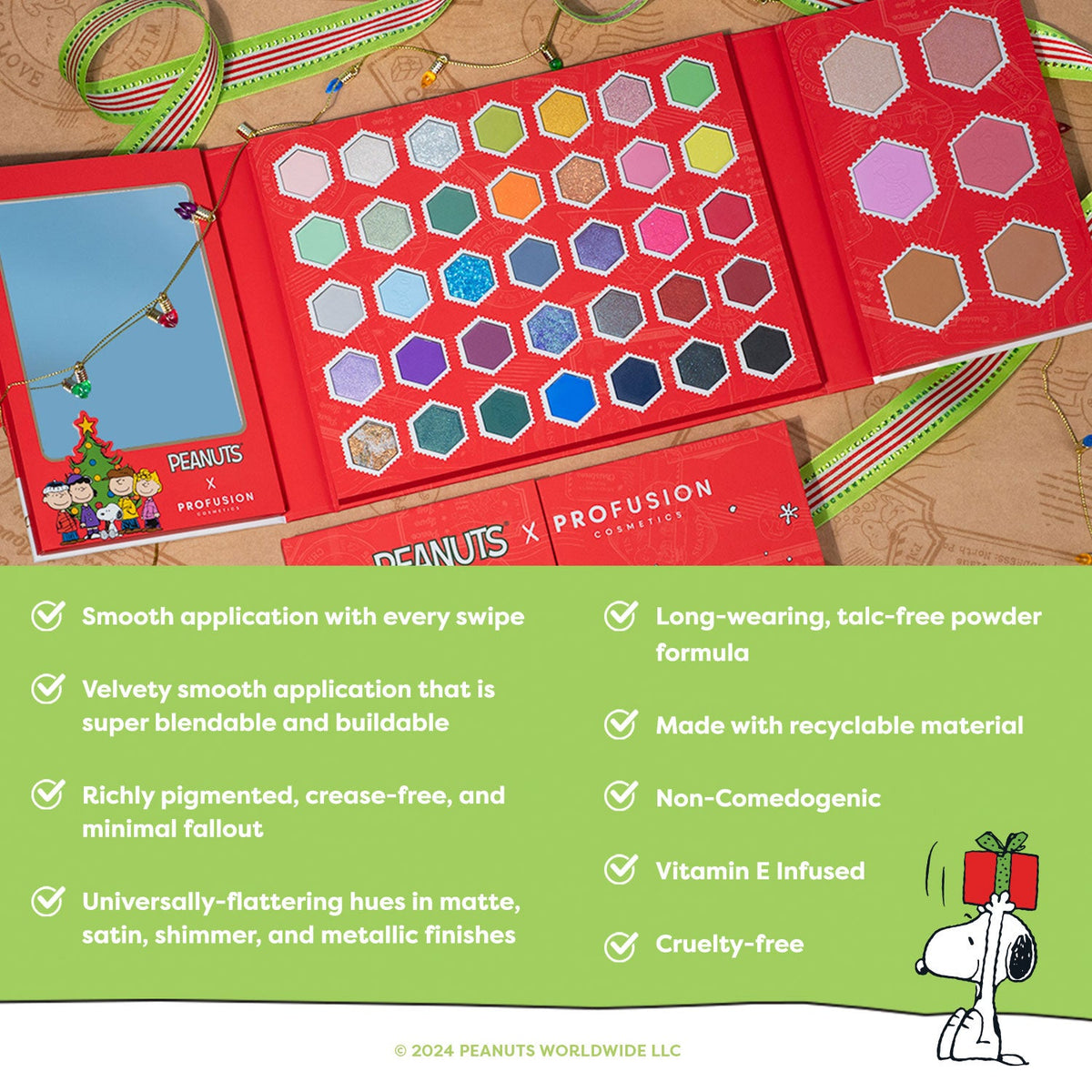 PROFUSION Peanuts Holiday | Snoopy's Starlit Holiday 41 Shade Face & Eye Palette