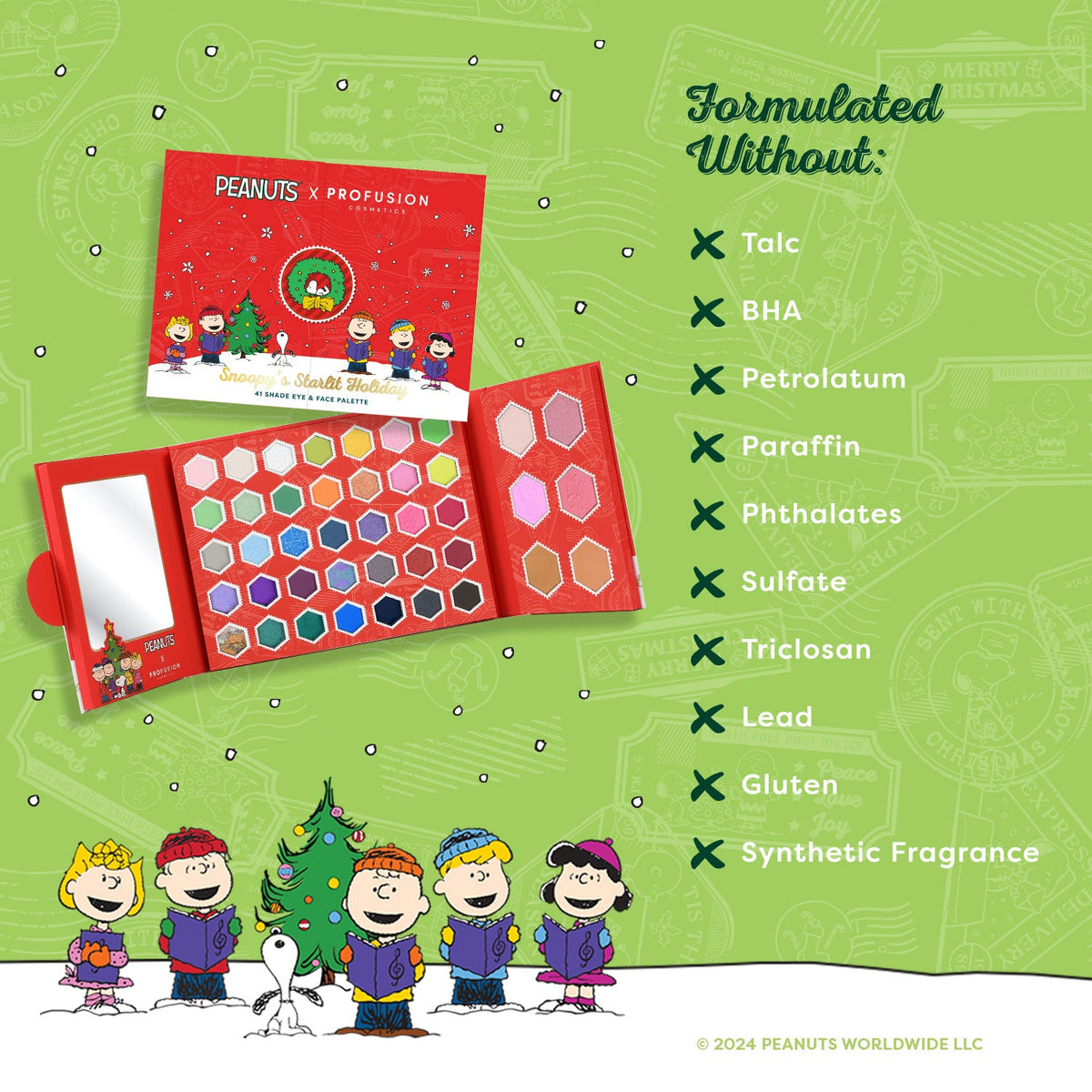 PROFUSION Peanuts Holiday | Snoopy's Starlit Holiday 41 Shade Face & Eye Palette