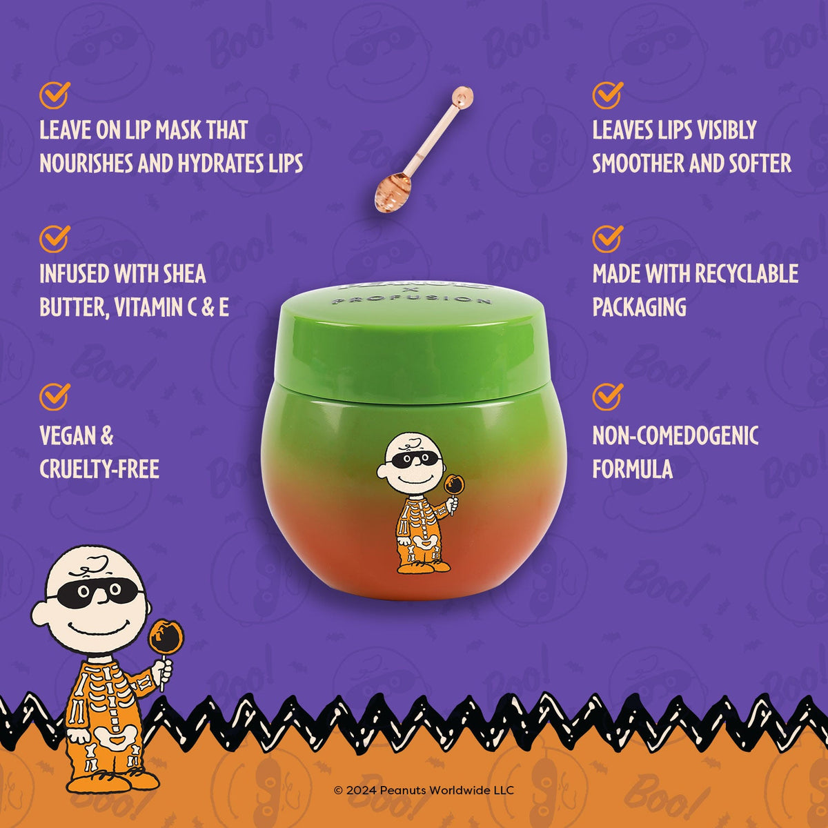PROFUSION Peanuts Halloween | Apple Bobbing Overnight Lip Mask