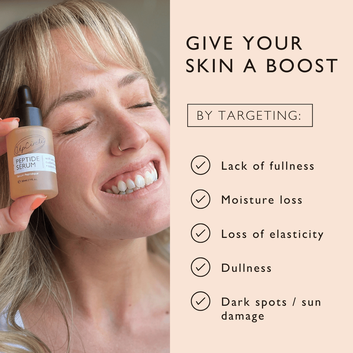 UPCIRCLE Peptide Serum with Custard Apple + Blood Orange - Travel Size
