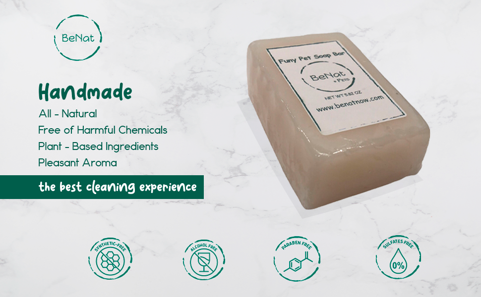 BENAT BeNat Pets. All-Natural Pet Shampoo Bar. Oat. 5.8 oz.