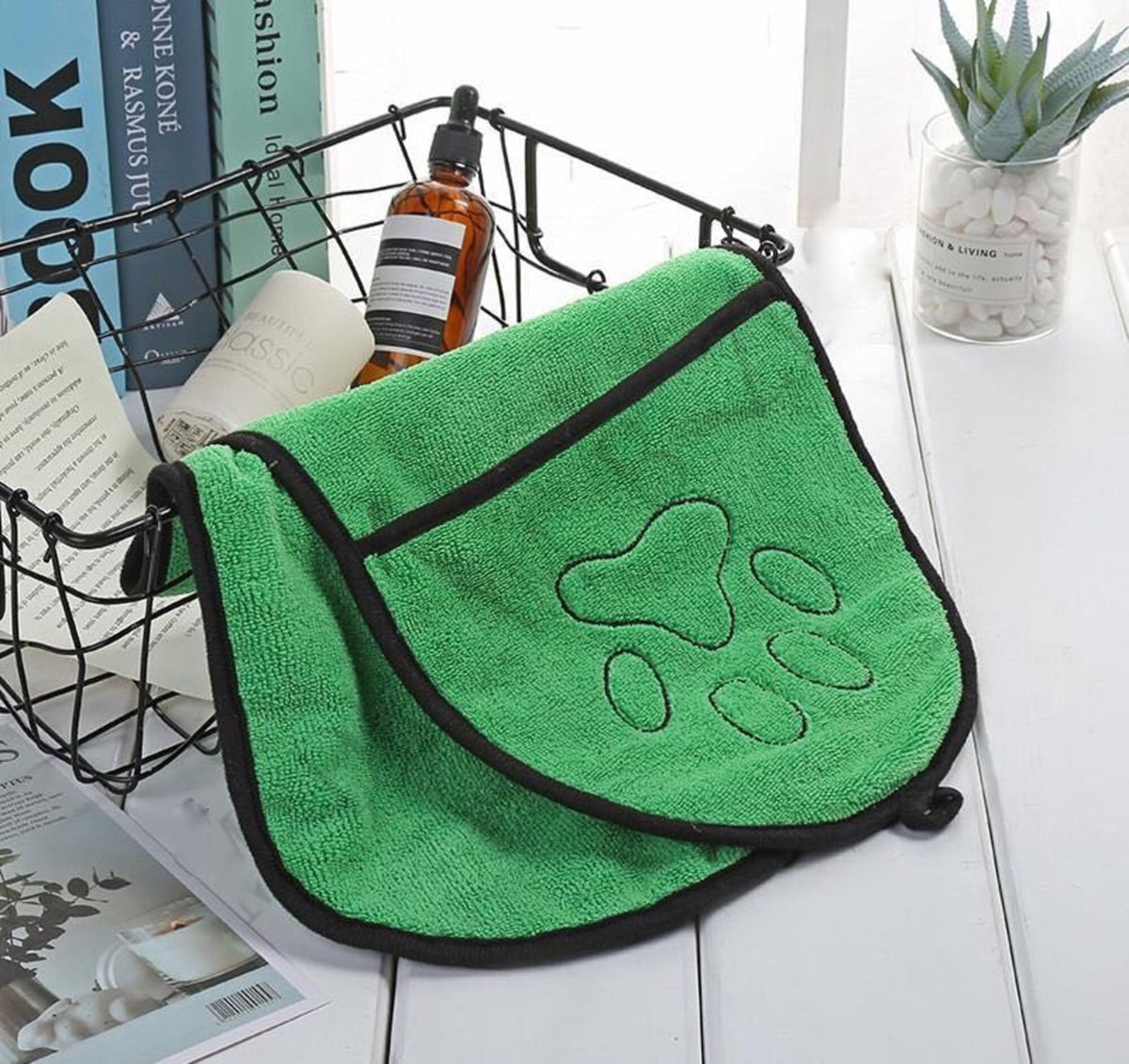 BENAT BeNat Pets. Dog Bath Towel Double Drop Pocket Design