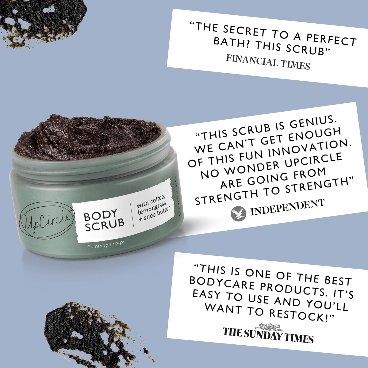 UPCIRCLE Coffee Body Scrub with Lemongrass