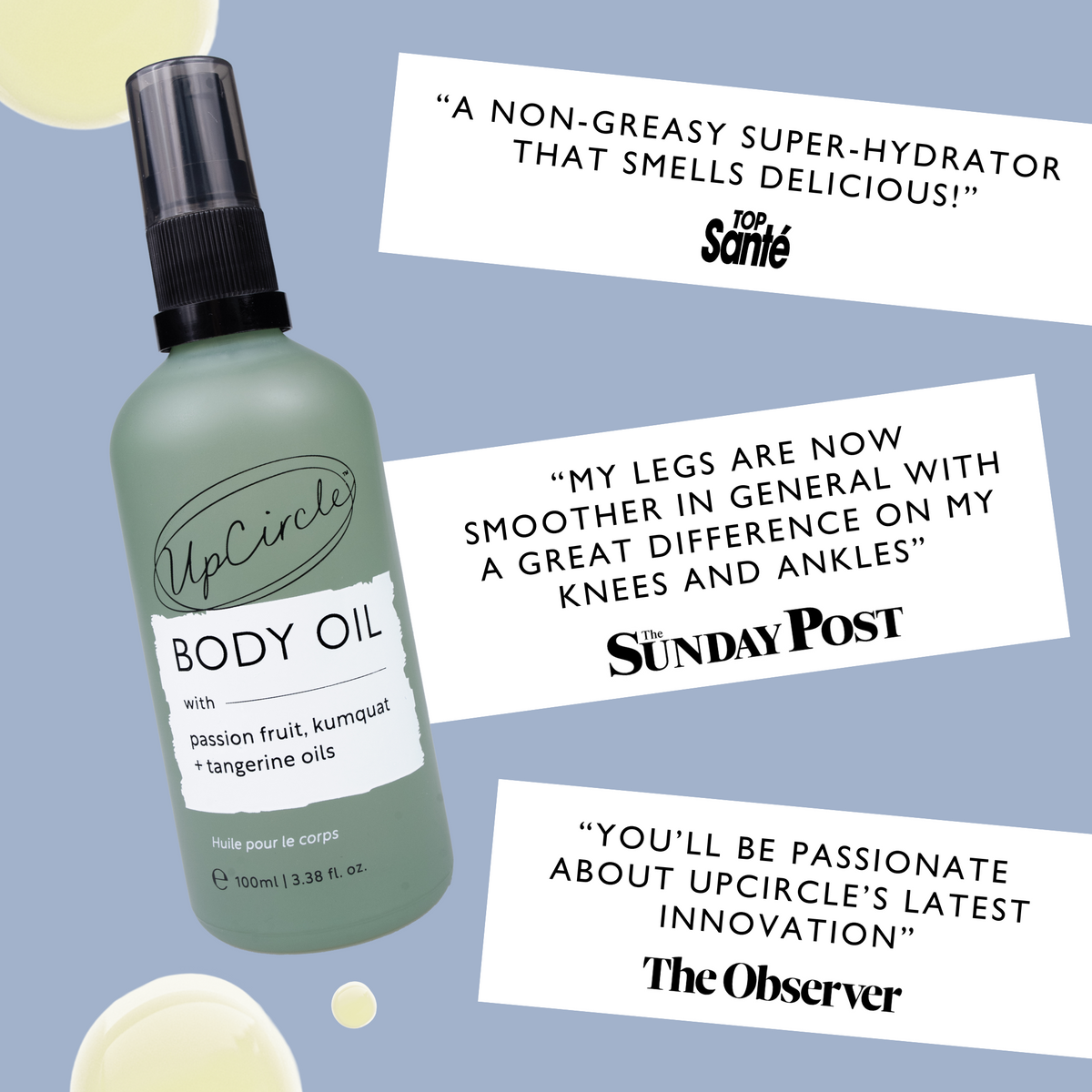 UPCIRCLE Body Oil with Passion Fruit Oil
