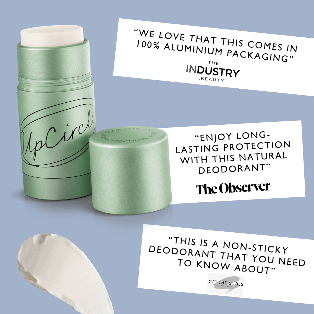 UPCIRCLE Refillable Deodorant with Macadamia + Bergamot