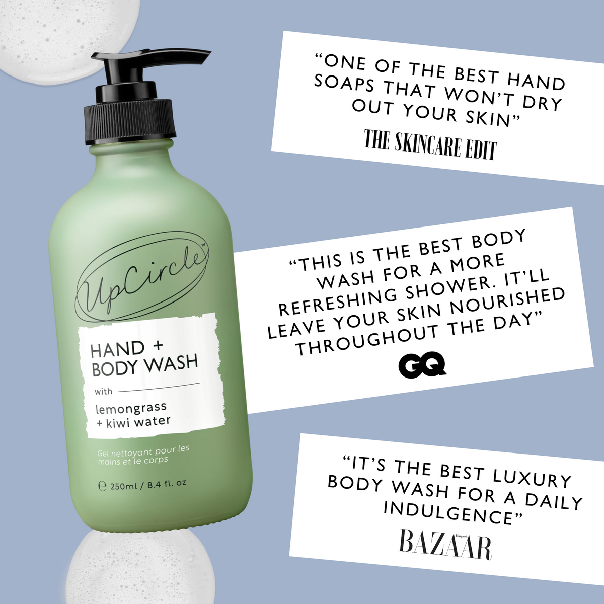 UPCIRCLE Natural Hand + Body Wash with Lemongrass