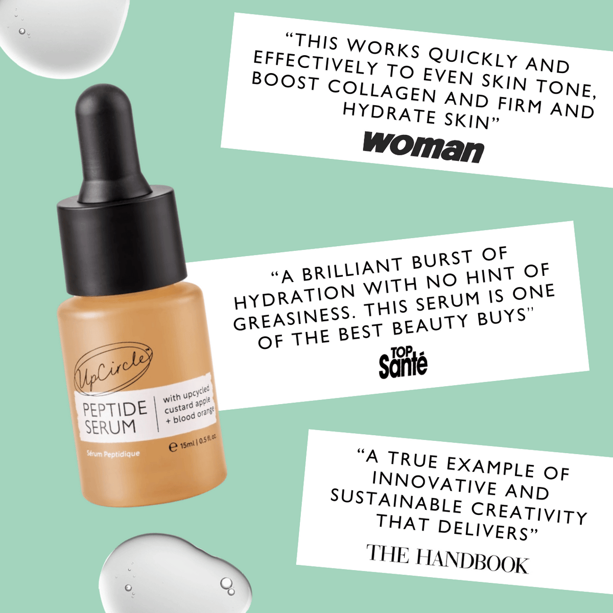 UPCIRCLE Peptide Serum with Custard Apple + Blood Orange - Travel Size