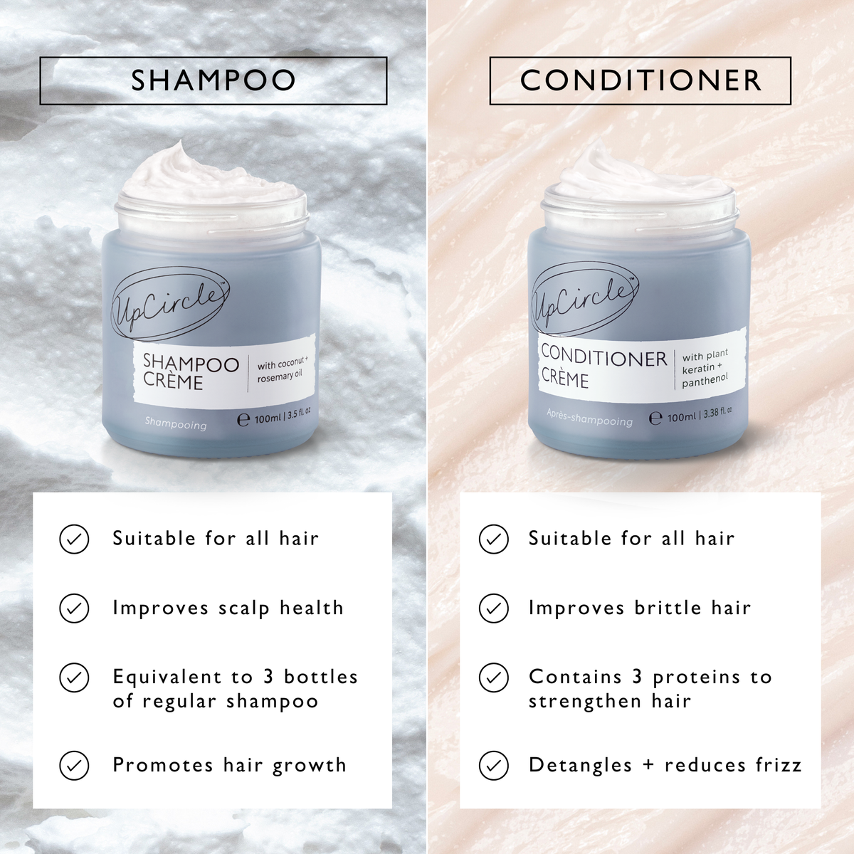 UPCIRCLE The Haircare Duo + Bamboo Wide Tooth Comb