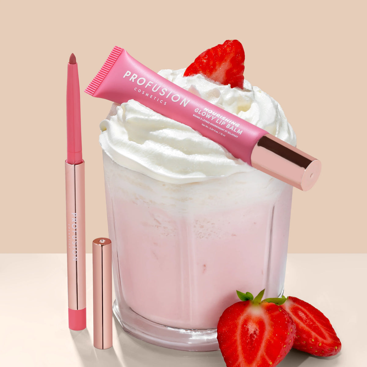 PROFUSION Lip Treat Duo Soft Matte Creamy Lip Liner & Nourishing Glowy Lip Balm