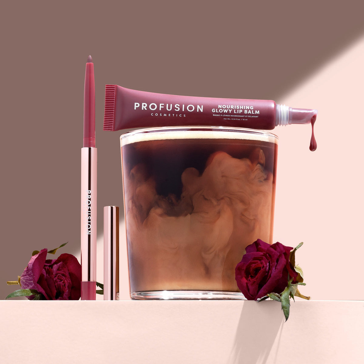 PROFUSION Lip Treat Duo Soft Matte Creamy Lip Liner & Nourishing Glowy Lip Balm