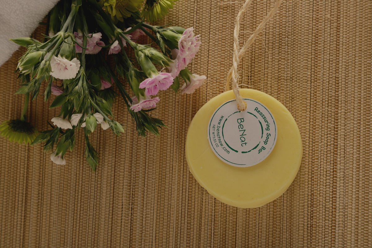 BENAT Reassuring Soap Bar. Wheat, Olive, and Almond Oil.