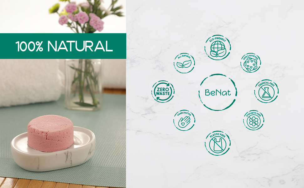 BENAT All-Natural Shampoo Bar. Plastic-Free