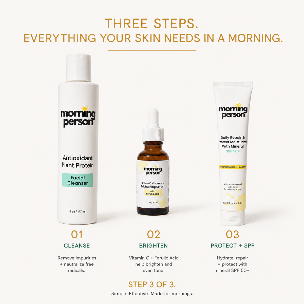 MORNING PERSON Daily Repair Moisturizer with Mineral SPF 50