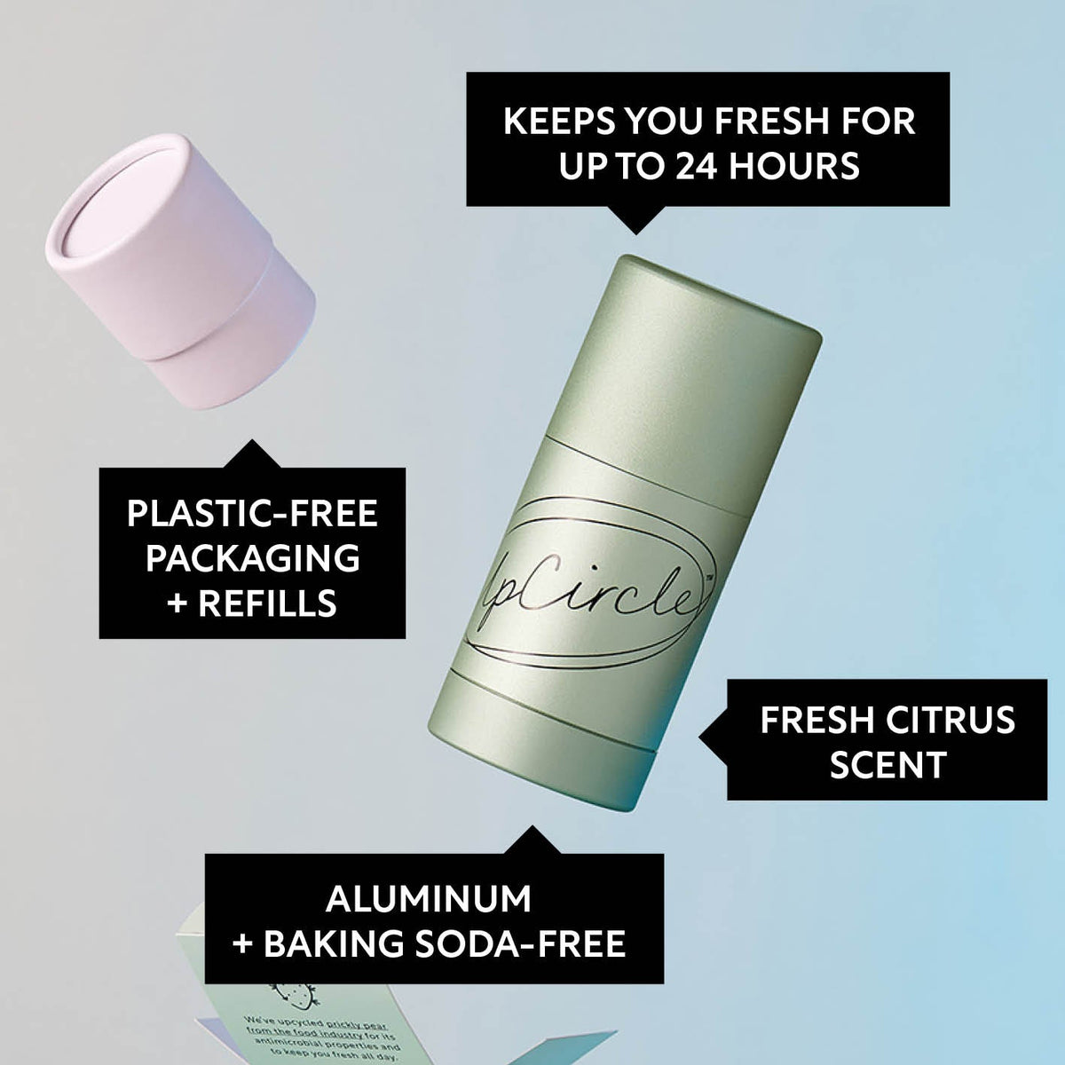 UPCIRCLE Refillable Deodorant with Macadamia + Bergamot