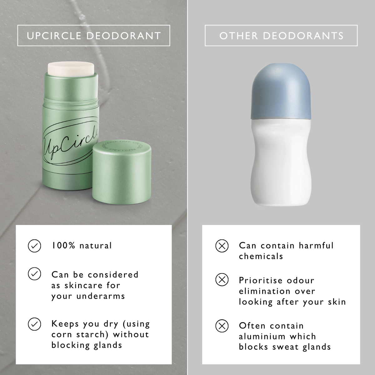 UPCIRCLE Refillable Deodorant with Macadamia + Bergamot