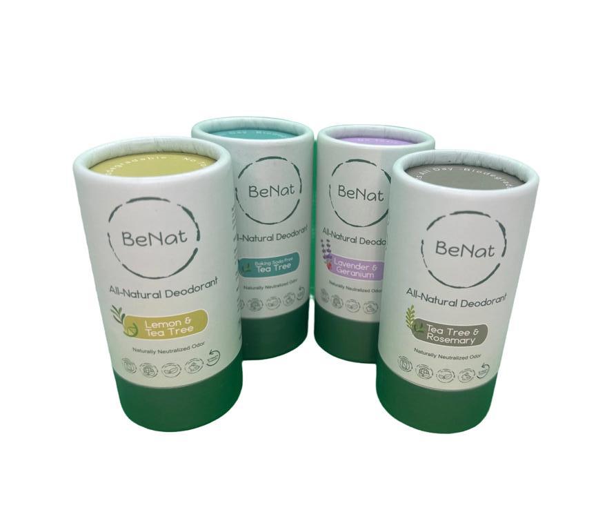 BENAT All Natural, Plastic-Free Deodorants