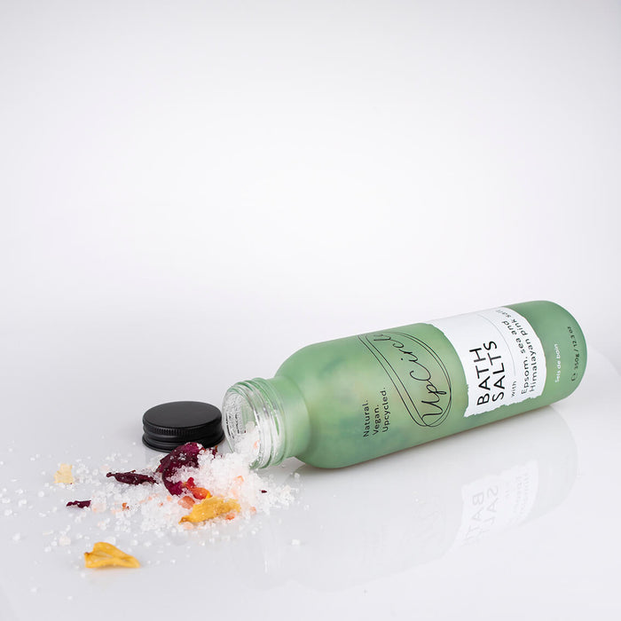 UPCIRCLE Bath Salts with Epsom, Sea and Himalayan Pink Salt