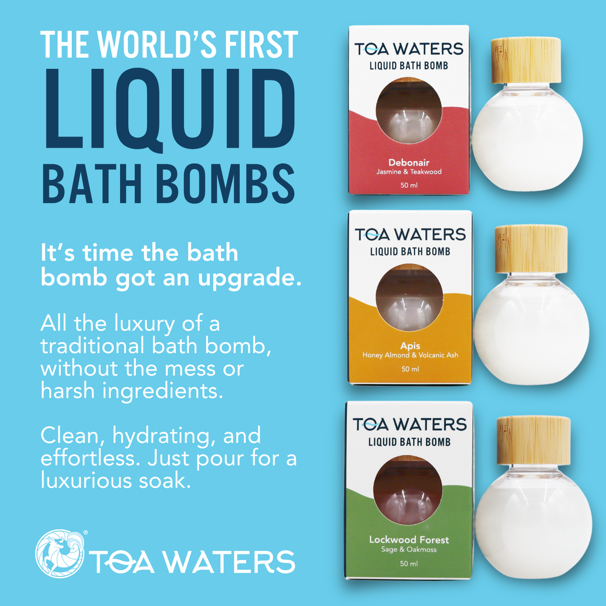 TAO Moonpearl Garden Liquid Bath Bomb - Peony and Gardenia