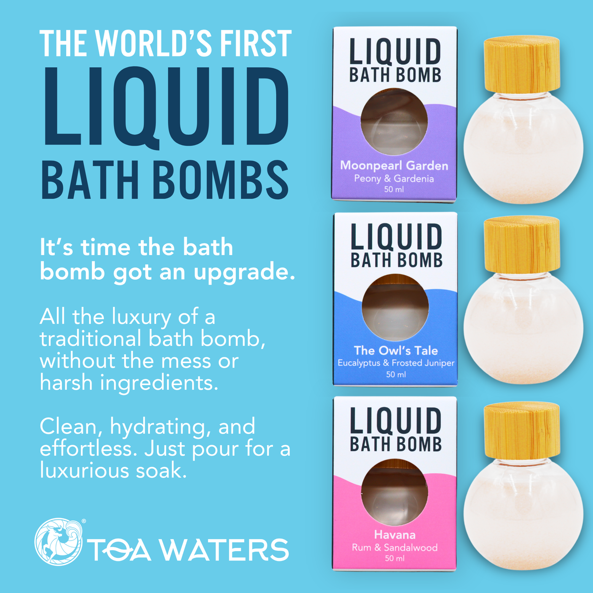 Harbor Mist Liquid Bath Bomb - Driftwood and Musk