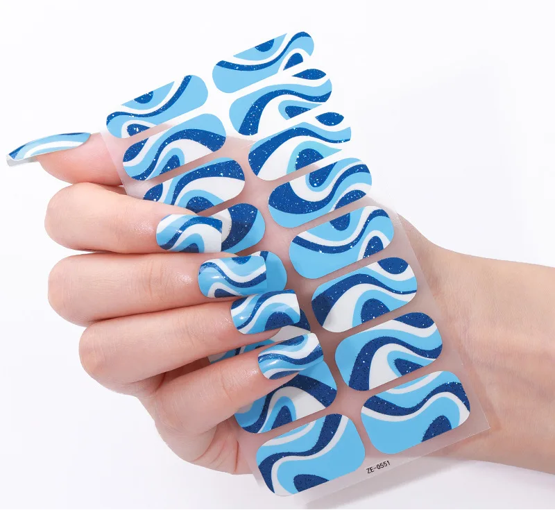 CANDIED Blue Jazz Gel Nails