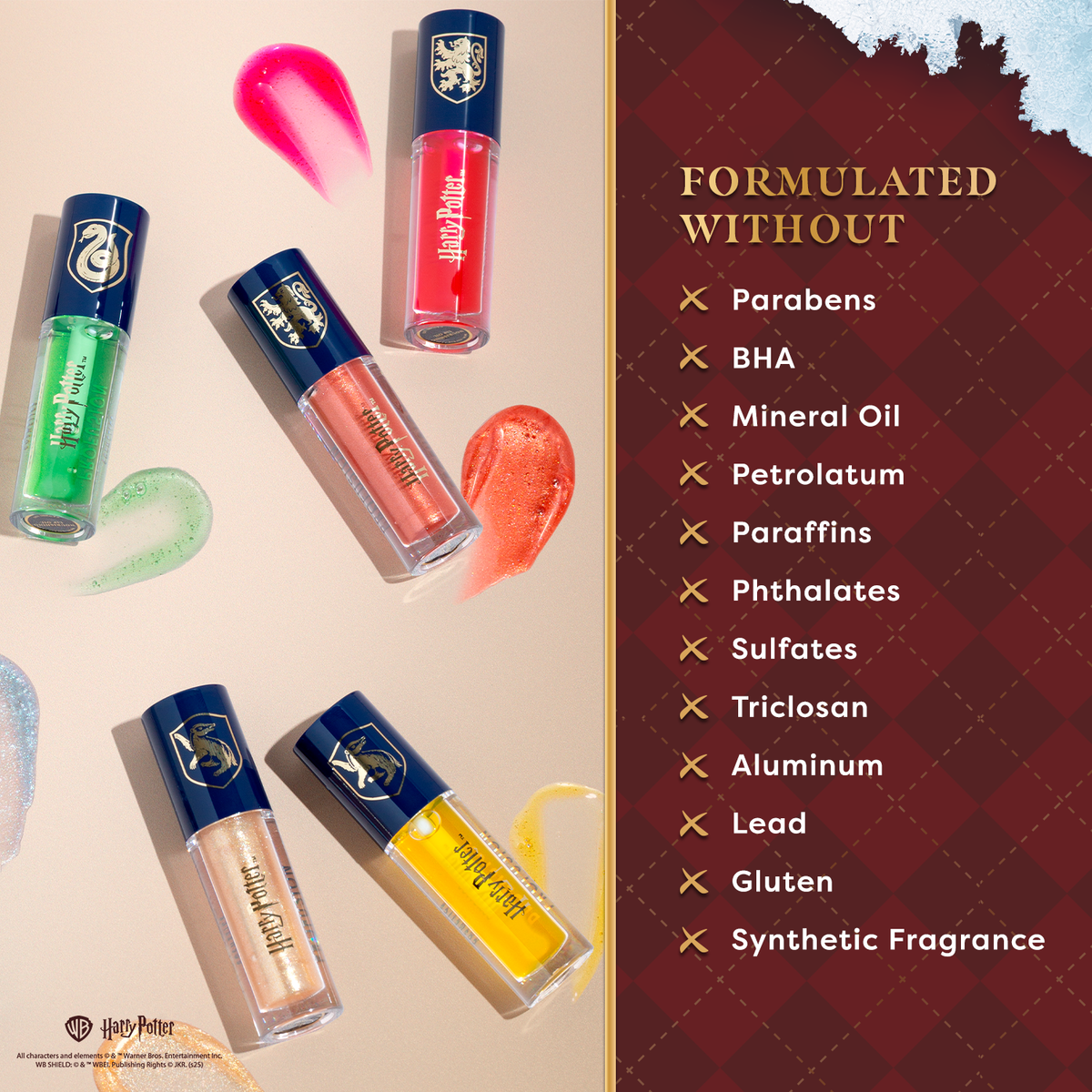 PROFUSION Harry Potter Holiday | Gryffindor™ Slytherin™ Hufflepuff™ Raven Claw™ Lip Duo Set